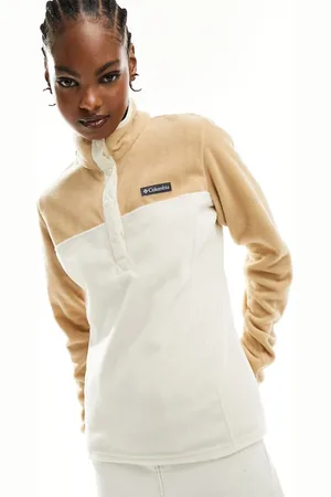 Columbia Benton Spring - Pile color crema e cuoio con abbottonatura corta