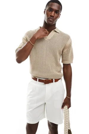 Pull&Bear Polo in maglia testurizzata con rever