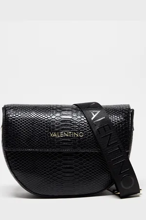 VALENTINO Valentino - Biggs - Borsa con patta nera pitonata