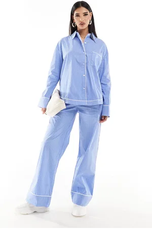 The Couture Club Pantaloni a righe con profili a contrasto in coordinato