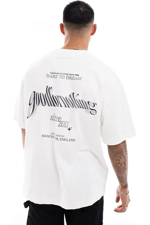 Good For Nothing T-shirt oversize bianca con stampa del logo sulla schiena