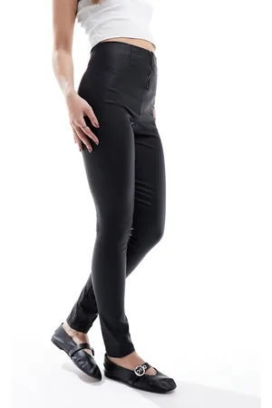 VILA Leggings spalmati con cerniera lampo sul retro, colore