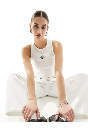 Dickies Powers - Canotta bianca con logo centrale