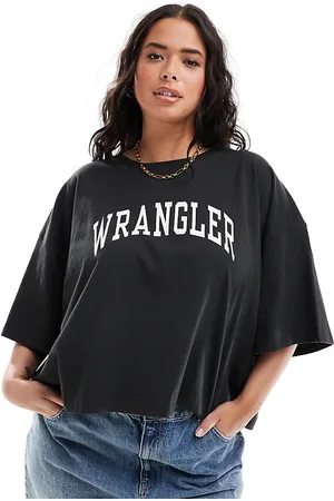 Wrangler T-shirt corta squadrata sbiadito con logo