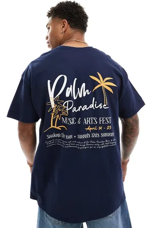 ASOS T-shirt oversize con stampa "Palm Paradise" sul retro