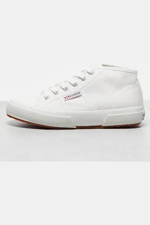 Superga Sneakers alte bianche con suola spessa