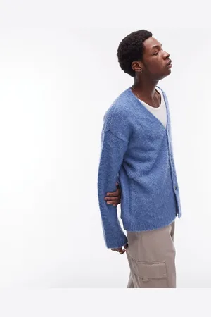 Topman Cardigan bouclé spazzolato