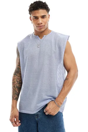 ASOS Canotta oversize con scollo intagliato testurizzata