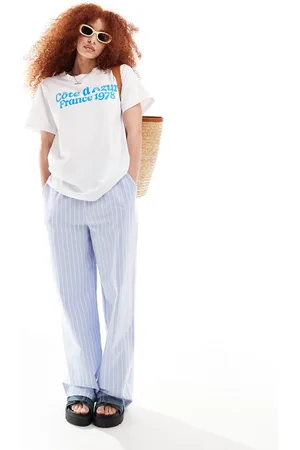 ASOS T-shirt regular fit bianca con stampa “Côte d