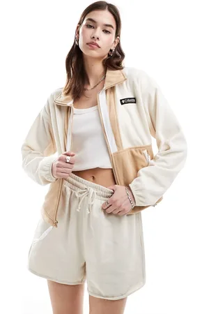 Columbia Back Bowl - Pile color crema e cuoio con zip