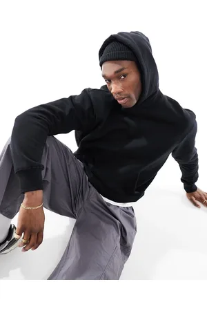 ASOS Felpa con cappuccio oversize premium nera