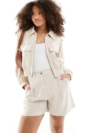Hollister Giacca bomber beige in misto lino