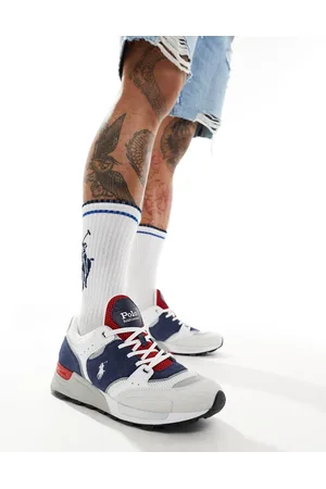 Ralph Lauren Trackster 200 - Sneakers blu, bianche e rosse con logo