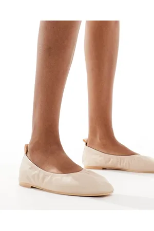 Truffle Collection Ballerine arricciate beige