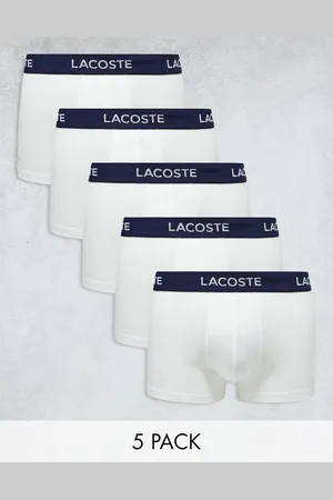 Lacoste Confezione da 5 paia di boxer aderenti bianchi