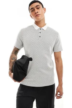 ASOS Polo jacquard bianca
