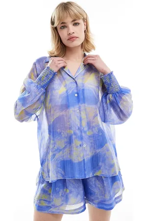 AllSaints Isla Inspiral - Camicia trasparente in coordinato