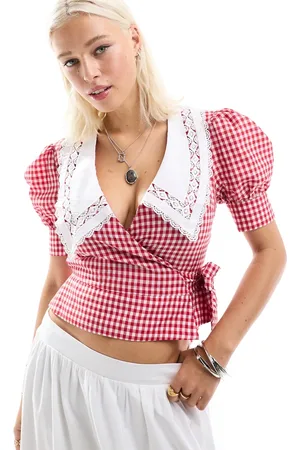 Reclaimed Camicia stile western a portafoglio rossa a quadretti con colletto
