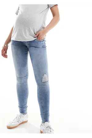 ONLY Blush - Jeans skinny medio con fondo sfrangiato