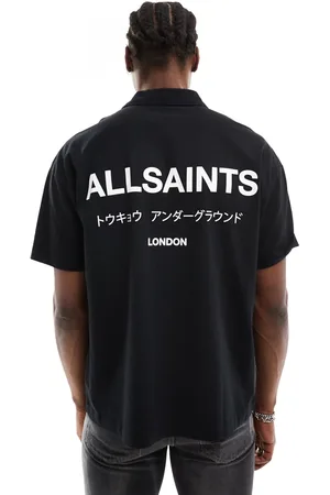 AllSaints Underground - Polo a maniche corte nera