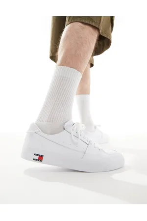 Tommy Hilfiger Essential - Sneakers bianche con suola vulcanizzata