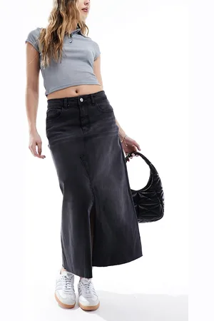 Urban Bliss Gonna di jeans taglio lungo slavato