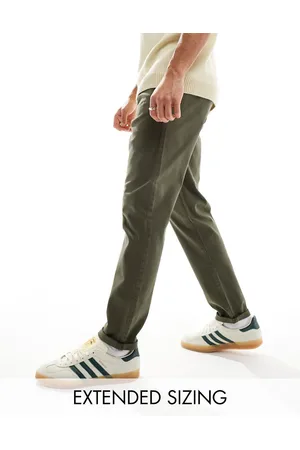 ASOS Chino affusolati kaki scuro slavato