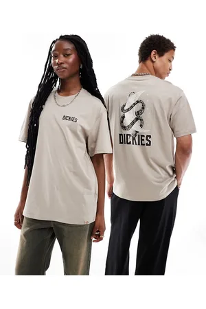 Dickies Lake Oswego - T-shirt a maniche corte color sabbia con stampa sul retro - In esclusiva per ASOS