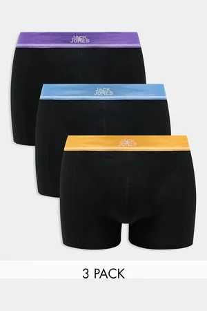 JACK & JONES Confezione da 3 boxer aderenti con logo centrale ed elastico in colori vivaci