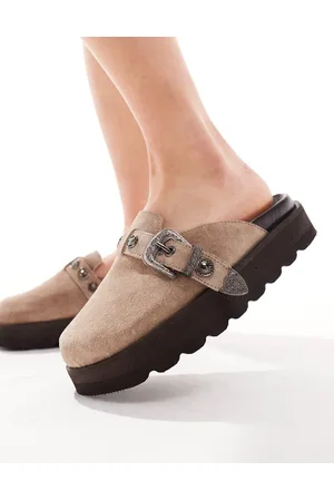 ASOS Mystic - Sabot premium in pelle color cuoio