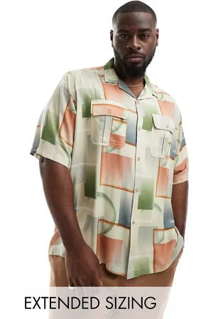 ASOS Camicia comoda con rever e stampa vintage sfumata