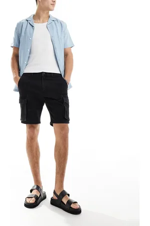 Only & Sons Pantaloncini di jeans cargo slim fit slavato