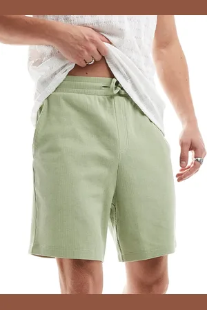 ASOS Pantaloncini slim in piqué verdi