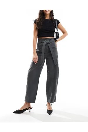 & OTHER STORIES Pantaloni a vita alta con gamba curva grigi