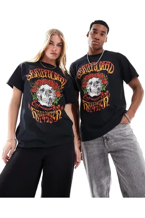 ASOS T-shirt nera unisex con grafica "Grateful Dead" con teschio
