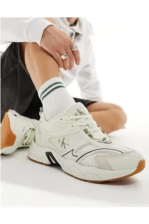 Calvin Klein Sneakers da tennis rétro color crema e nero