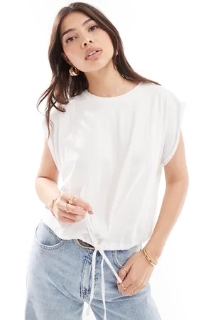 ASOS Top senza maniche oversize con coulisse sul fondo e maniche arrotolate