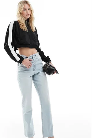 ASOS ASOS DESIGN Tall - Jeans cropped dritti candeggiati anni 