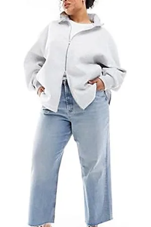 ASOS ASOS DESIGN Curve - Jeans dritti taglio corto casual medio chiaro