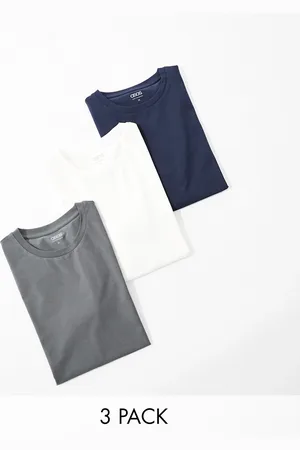 ASOS Confezione da 3 T-shirt attillate in colorazioni multiple