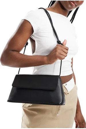 Object Borsa da spalla in pelle nera