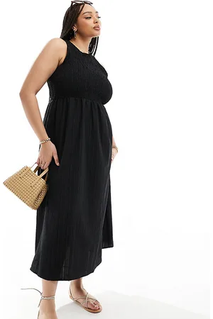 ASOS ASOS DESIGN Curve - Prendisole midi con scollo all
