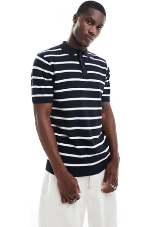 Brave Soul Polo in maglia testurizzata a righe