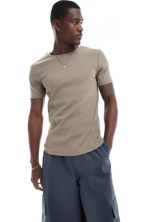 ASOS T-shirt attillata a coste