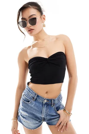 ASOS Crop top a fascia con busto incrociato