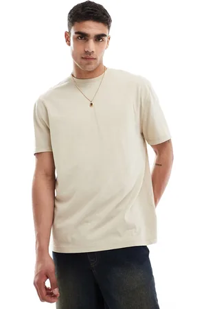 ASOS T-shirt comoda pesante beige slavato