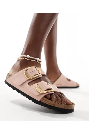 Birkenstock Arizona - Sandali in pelle nabuk con fibbie grandi