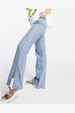 Topshop Kort - Jeans dritti medio con spacchi sul fondo