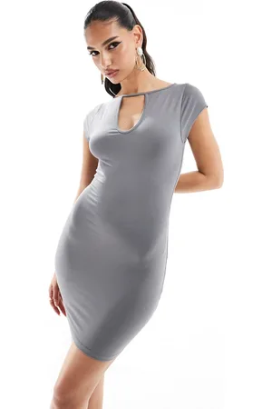 ASOS Vestito corto con scollo profondo stile anni 