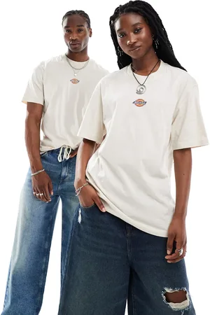 Dickies Maple Valley - T-shirt a maniche corte bianco sporco con logo centrale - In esclusiva per ASOS